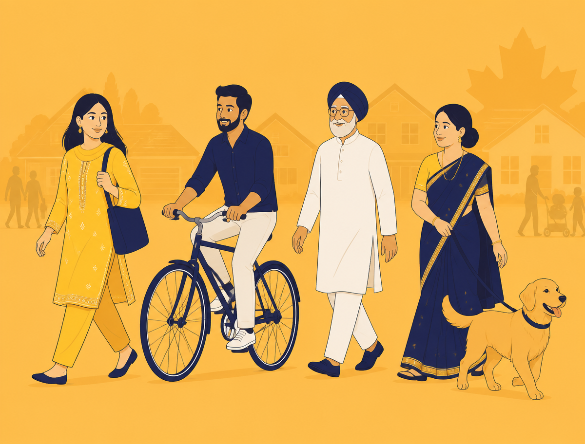 Families in a Scarborough neighbourhood