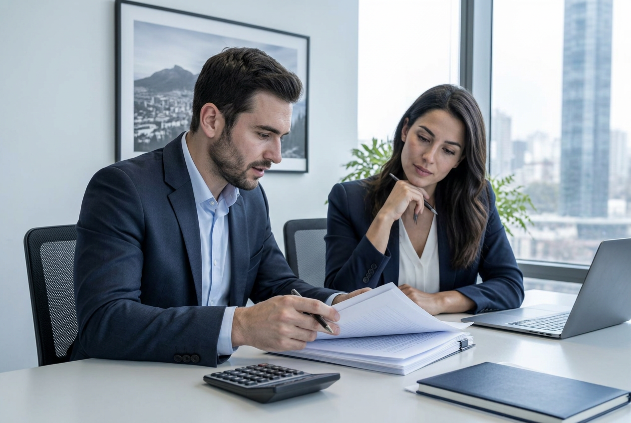 Mortgage file reviewed with a colleague
